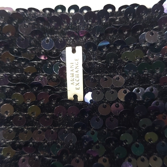 ARMANI EXCHANGE SEQUIN-STUDDED V-NECK DRESS SIZE 4 - Picture 8 of 16